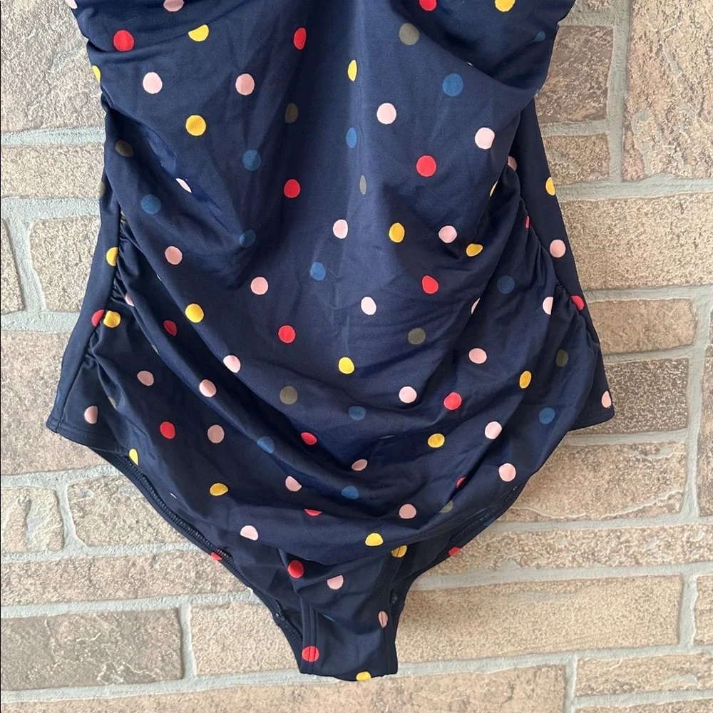 Boden Sardinia Navy Polka Dots Swimsuit 6R